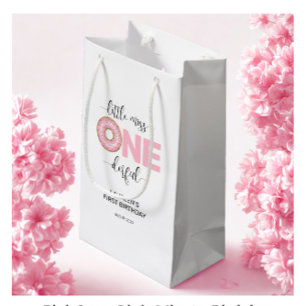 Pink Sweet Little MIss 1st Birthday Small Gift Bag