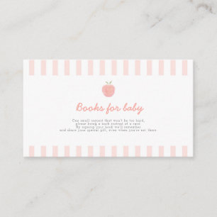 Pink Sweet Little Peach Books for Baby Card