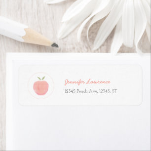 Pink Sweet Little Peach Return Address Label
