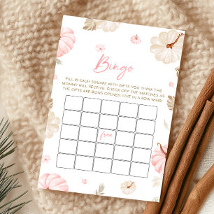 Pink Sweet Little Pumpkin Fall Bingo Game