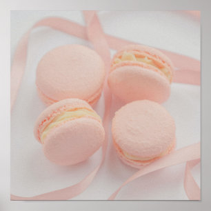 Pink Sweet Macarons kitchen poster Macarons