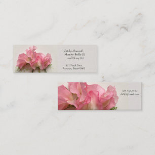 Pink sweet peas close up Mum Mini Business Card