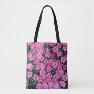 Pink sweet william flowers tote bag