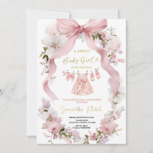 PINK  SWEETHEART BABYSHOWER PARTY INVITATION