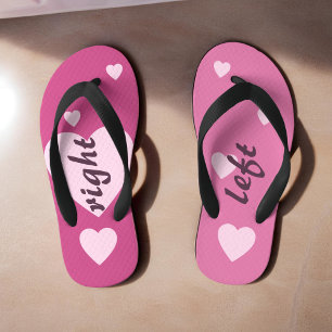 Pink Sweetheart  Fun Asymmetrical Kid's Flip Flops
