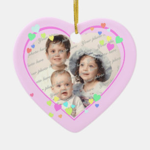 Pink Sweetheart Photo Ceramic Tree Decoration