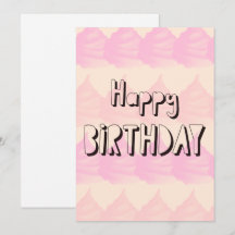 Pink Sweets Blank Birthday Flat Card