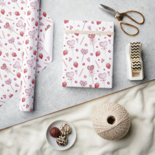 Pink Sweets Valentine's Day Wrapping Paper
