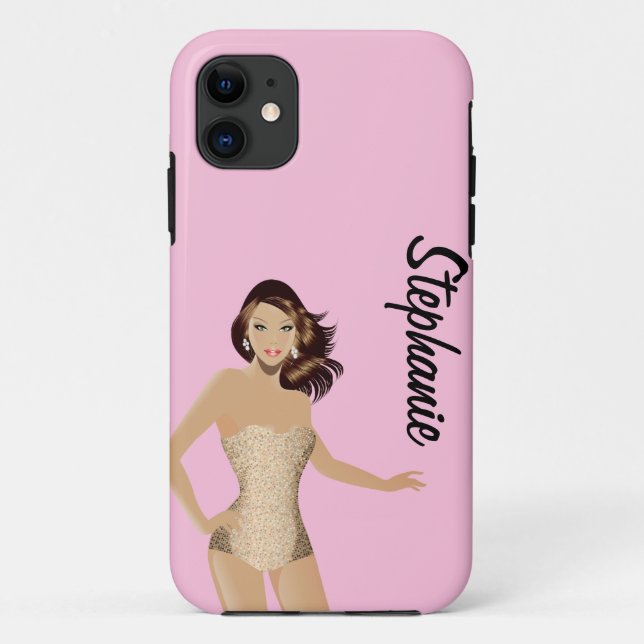 Pink Swinsuit Girl Mate ID™ iPhone 5 Case (Back)