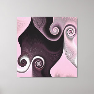 Pink Swirl 45 Canvas Print