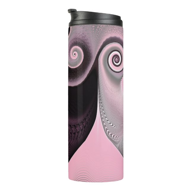Pink Swirl 45 Thermal Tumbler (Rotated Right)