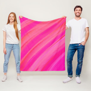 Pink Swirl Abstract  Fleece Blanket