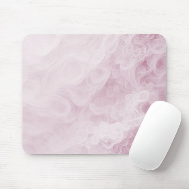Pink Swirl Abstract Mouse Mat (With Mouse)