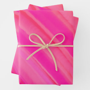 Pink Swirl Abstract Wrapping Paper Sheet