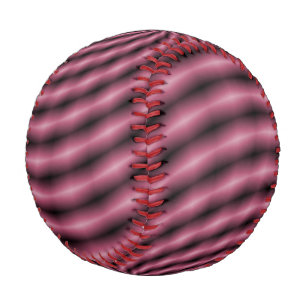 Pink Swirl Baseball