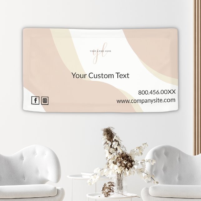 Pink Swirl Business Logo Event Display Marketing  Banner (Creator Uploaded)