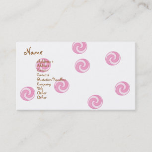 Pink Swirl Cake Business Card