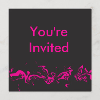 Pink Swirl Invitation