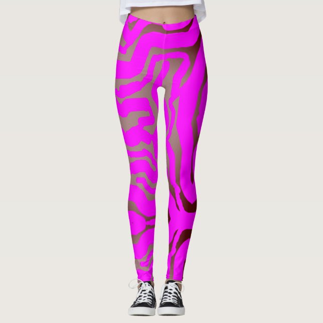 Pink swirl leggings (Front)