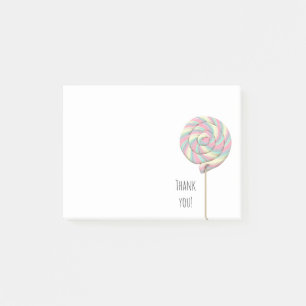 Pink Swirl Lollipop Post-it Notes