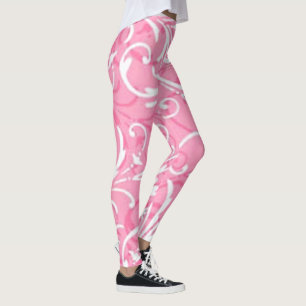Pink Swirl Pattern Leggings