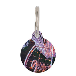 Pink swirl pet tag