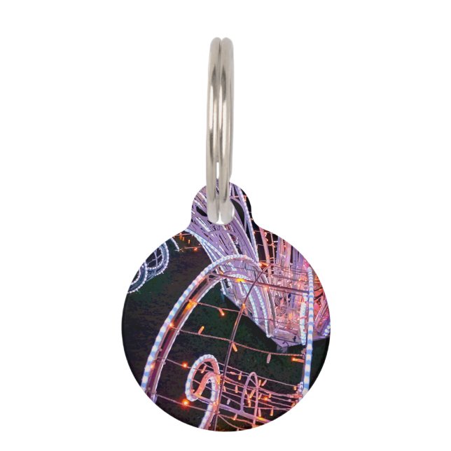 Pink swirl pet tag (Front)