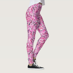 Pink Swirl Print Women's Leggings