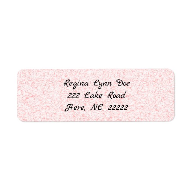 Pink Swirl Return Address Labels (Front)