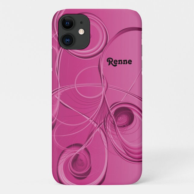 Pink Swirls Abstract Design Case-Mate iPhone Case (Back)