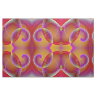 Pink Swirls and Hearts Fabric