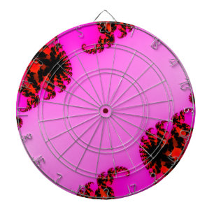 Pink swirls dartboard