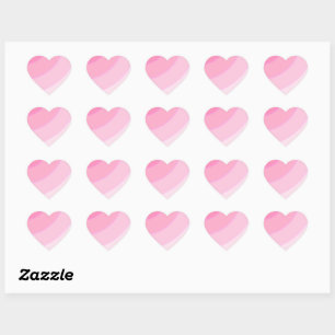 Pink Swirls  heart Sticker