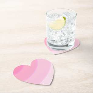 Pink Swirls  Paper Coaster