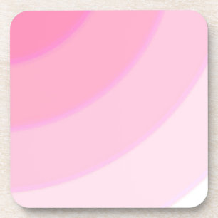 Pink Swirls Plastic Coaster