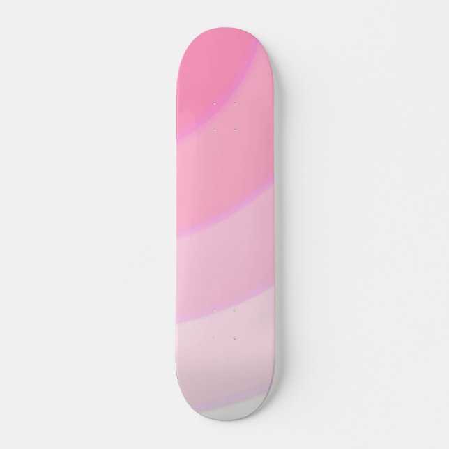 Pink Swirls Skateboard (Front)