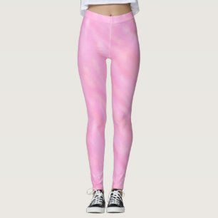Pink Swirls Watercolor Wash Leggings