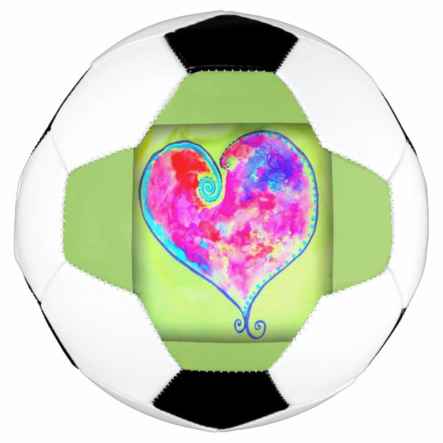 pink swirly heart football (Front)