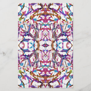 Pink Symmetrical Pattern Stationery