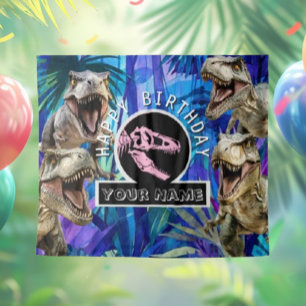 Pink T rexs Jungle Backdrop Tapestry