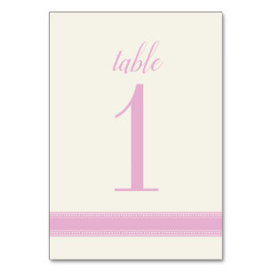 Pink Table Number, Caroline Wedding Table Sign Number