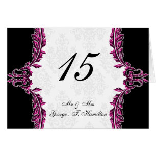 pink table seating card