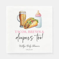 Pink Tacos Brews and Diapers Too! Baby Shower