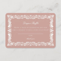 Pink Talavera Tile Diaper Raffle Invitation Insert