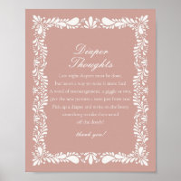Pink Talavera Tile Diaper Thoughts Baby Shower