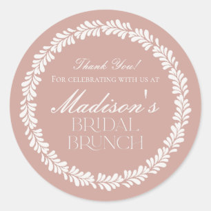 Pink Talavera Tile Spanish Fiesta Bridal Brunch Classic Round Sticker