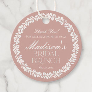 Pink Talavera Tile Spanish Fiesta Bridal Brunch  Favour Tags