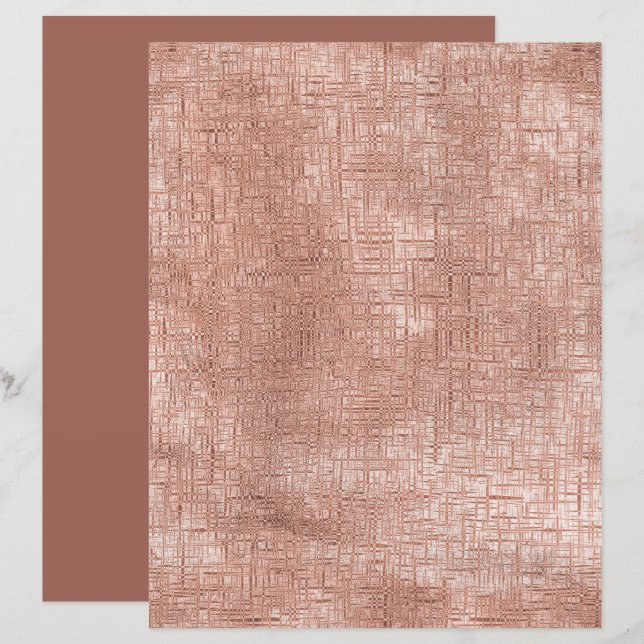 Pink Tan Chestnut Silk Texture Scrapbook Paper (Front/Back)