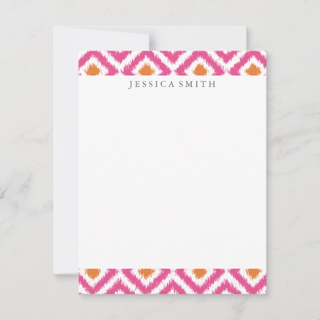 Pink Tangerine Ikat Pattern (Front)