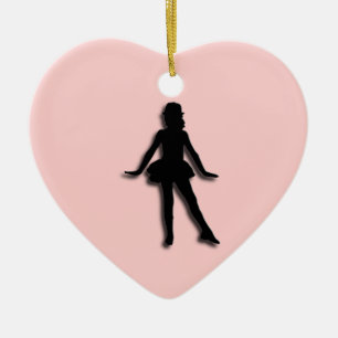 Pink Tap Dancer Ceramic Tree Decoration